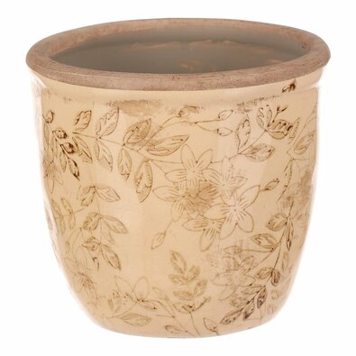 Osłonka ceramiczna na kwiaty Flores retro, 11 x 10 cm