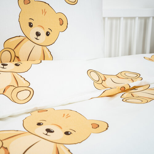 Lenjerie de bumbac pentru pătuț 4Home Teddies, 100x 135 cm, 40 x 60 cm