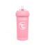Twistshake Netečúca fľaša so slamkou 360 ml 6 m+, ružová