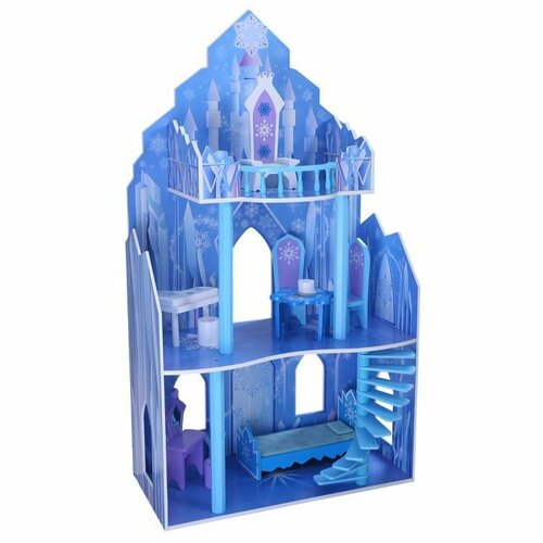Ecotoys Domeček pro panenky Disney zámek Ledové království s vybavením