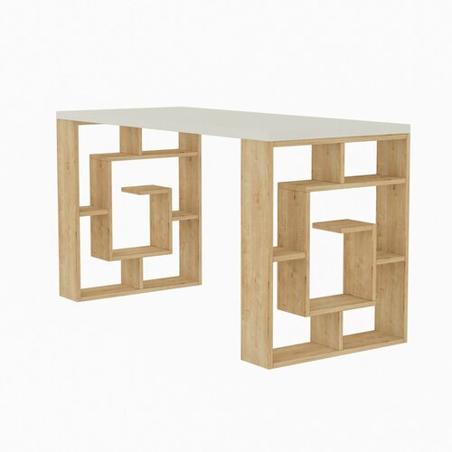 Biurko Maze White and Oak