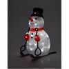 Crăciun decorare LED Om de zăpadă pe schiuri 30LED , roșu, 31 cm