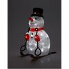 Hóember síléceken karácsonyi LED dekoráció 30 LED, piros, 31 cm