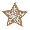 Altom Podstavek za skodelico iz plute Winter star10 x 10 x 0,3 cm, komplet 6 kosov