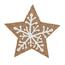 Altom Podstavek za skodelico iz plute Winter star10 x 10 x 0,3 cm, komplet 6 kosov