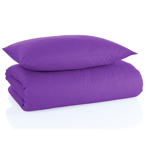 Бавовняна постільна білизна Color фіолетовий, 140 х 200 см, 70 х 90 см