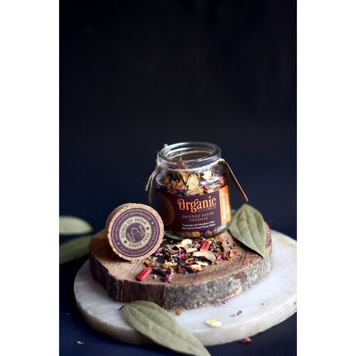 Organikus tömjén Mandarin & Bay Leaf, üvegben