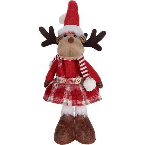 Ren de Crăciun Becky, picioare telescopice, 46 cm
