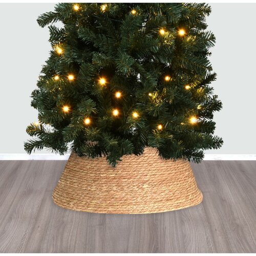 Dekoratív karácsonyfaállvány burkolat, 57 cm, természetes