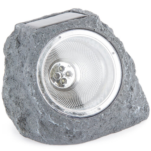 Venkovní solární svítidlo Stone light tmavě šedá, 4 LED