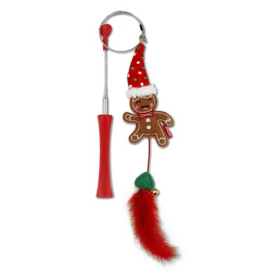 GiGwi art. 7332 Undiță de Crăciun cu pene,telescopică