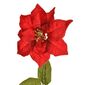 Karácsonyi bársony rózsa, 3 virággal, piros, 20 x 60 cm