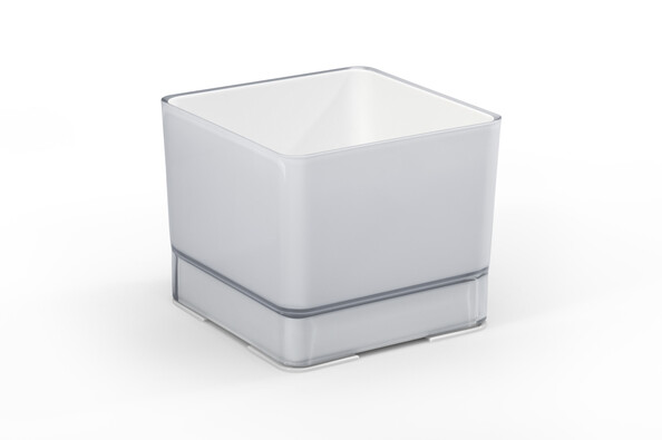 Doniczka osłonka plastikowa Cube 120, jasnoszara