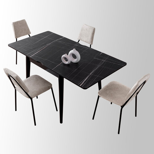 Esstisch Totem Black Marble