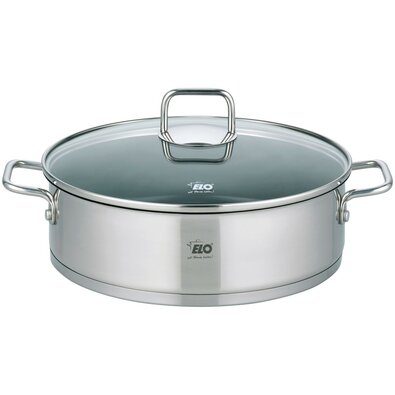 Elo 72438 Rozsdamentes acél lábas üvegfedővelCitrin 28 cm-es edény