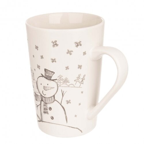 Orion Božični porcelánni hrnček Sneguljak, 470 ml