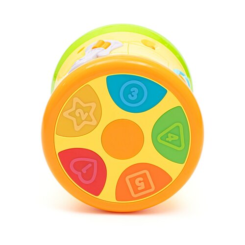 Baby Mix Oboustranný dynamický bubínek, žlutá