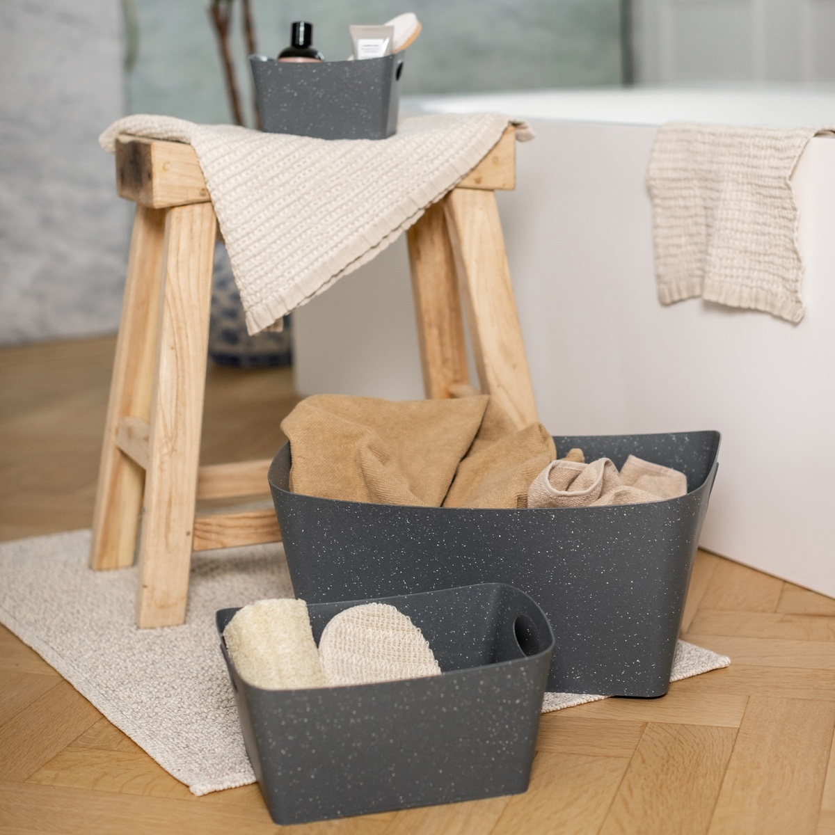 Koziol Úložný box Boxxx L Organic šedá, 15 l, 31 x 48 x 23,7 cm - thumb (1)
