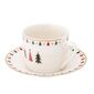 Altom Porcelanska skodelica in krožnik Modernodrevo 230 ml