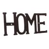 Ozdoba ścienna z litego metalu Home czarna, 9,6 x27 cm