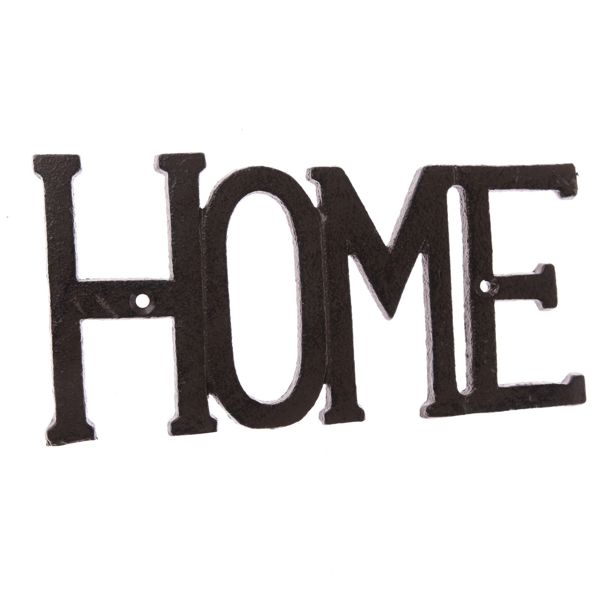 Liatinová dekorácia na stenu Home black, 9,6 x 27cm