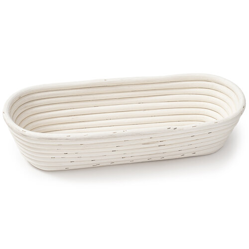 HOME ELEMENTS Coș oval cu inserție din țesătură,35 x 14 cm x 7,5 cm