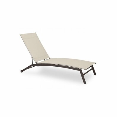 Gartenliege mit Rollen, beige, 195 x 90 x 63 cm