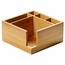 Kesper 70851 Organizator bucătărie bambus, 5 compartimente, 18 x 9 x 18 cm