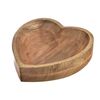 Bol decorativ din lemn de mango InDecor Heart, 25x 25 x 7 cm