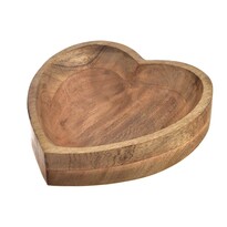 InDecor Bol decorativ din lemn de mango Heart, 25 x 25 x 7 cm