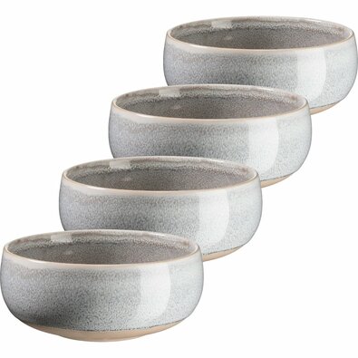 Mäser Set 4 jušnih skodelic AQUATA – 14 cm, siva