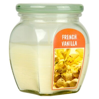 Svíčka French Vanilla, 12 x 9,2 cm, Bolsius, béžová