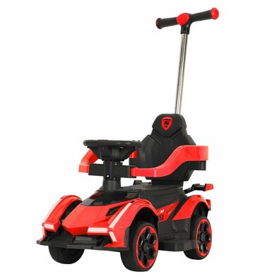 Baby Mix Dziecięcy rowerek biegowy Speed zpałąkiem, czerwon