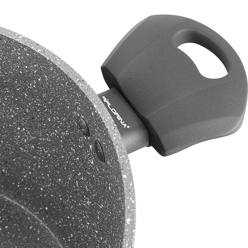 Florina Steintopf mit Deckel für Induktion und Gas, Lava Stone MG, 16 cm, 1,2 l