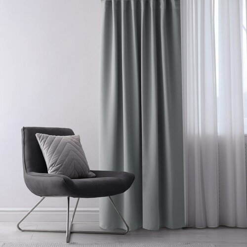 Restilo Vorhang Blackout EYELETS Silber, 140 x 245 cm