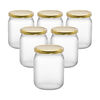 Set de 6 borcane de conservare cu capac, 540 ml