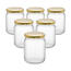 Set de 6 borcane de conservare cu capac, 540 ml