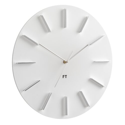 Future Time FT2010WH Round white Designerski zegar ścienny, 40 cm