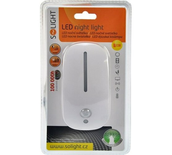 Solight Nočné LED svetlo s pohybovým  a svetelným senzorom