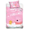 Dziecięca pościel bawełniana do łóżeczka Świnka Peppa Do zobaczenia rano, 100 x 135 cm, 40 x 60 cm