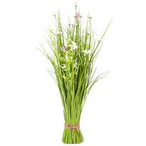 Buchet de flori de câmp artificiale cu margarete, 70 cm, alb-roz