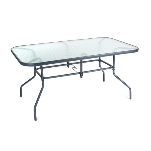 Happy Green Gartentisch mit Glasplatte Verre, 150 x 90 x 72 cm