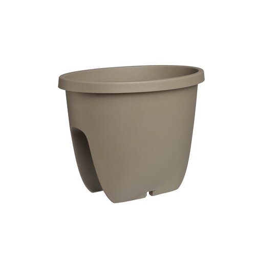 Gardenico Balconia Pflanztruhe auf Geländer OVI taupe, Durchmesser 30 cm