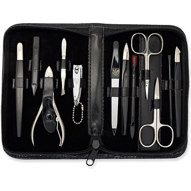 Kellermann 5205 P N set za manikuro in pedikuro, črn
