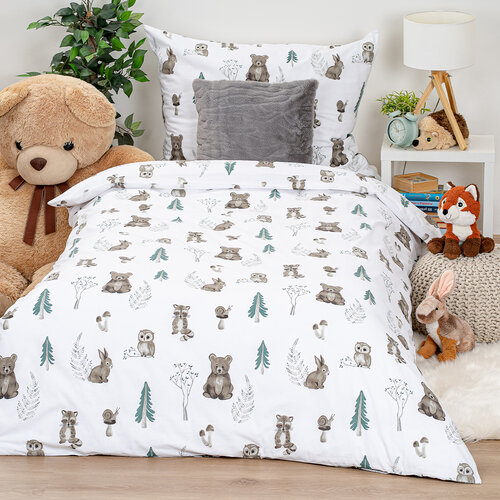 Lenjerie de pat din bumbac 4Home Forest Friends, 140 x 200 cm, 70 x 90 cm