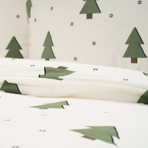 4Home Flanelové povlečení Little Trees, 140 x 220 cm, 70 x 90 cm