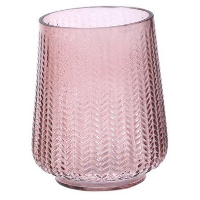 Vază din sticlă Sorriso, roz, 12 x 15 cm