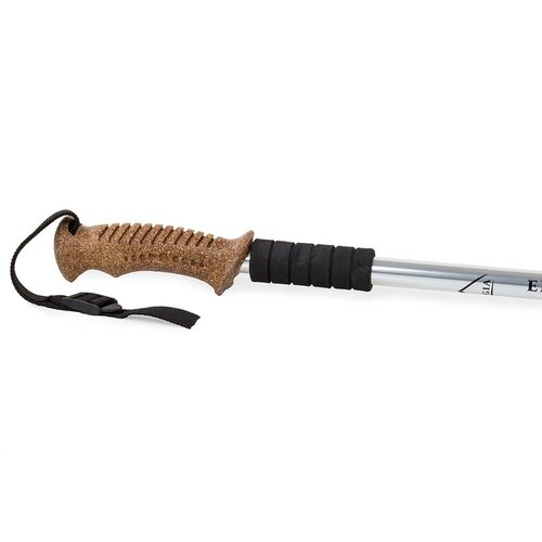 Nordic walking palice s korkovým ročajem, srebrne