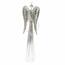 Božična kovinska LED dekoracija Angel with heartsrebrna, 17 x 58 cm