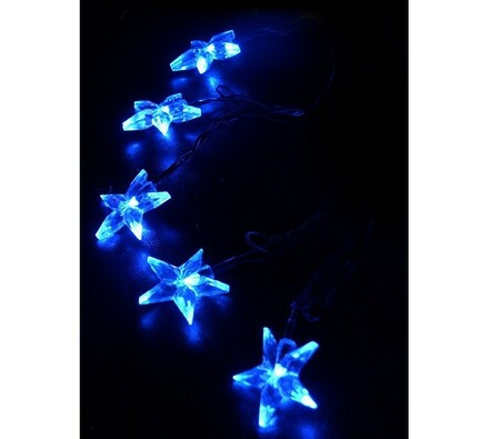 Ozdoba LED Solight hvězdy 20 LED 3 m, modrá